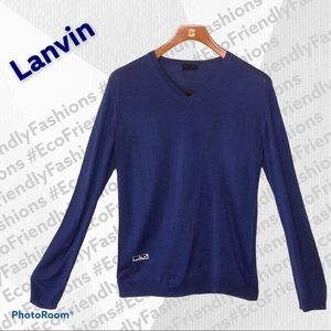 LANVIN embroidered detail v-neck jumper/sweater